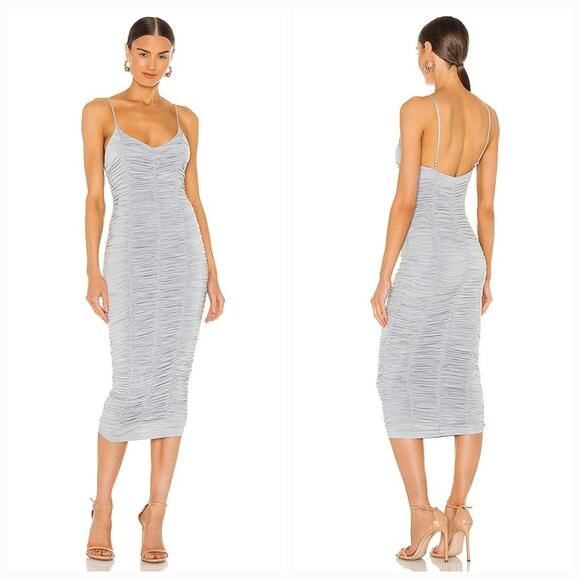 Michael Costello x REVOLVE Freya Midi Dress in Baby Blue XL - Picture 1 of 10